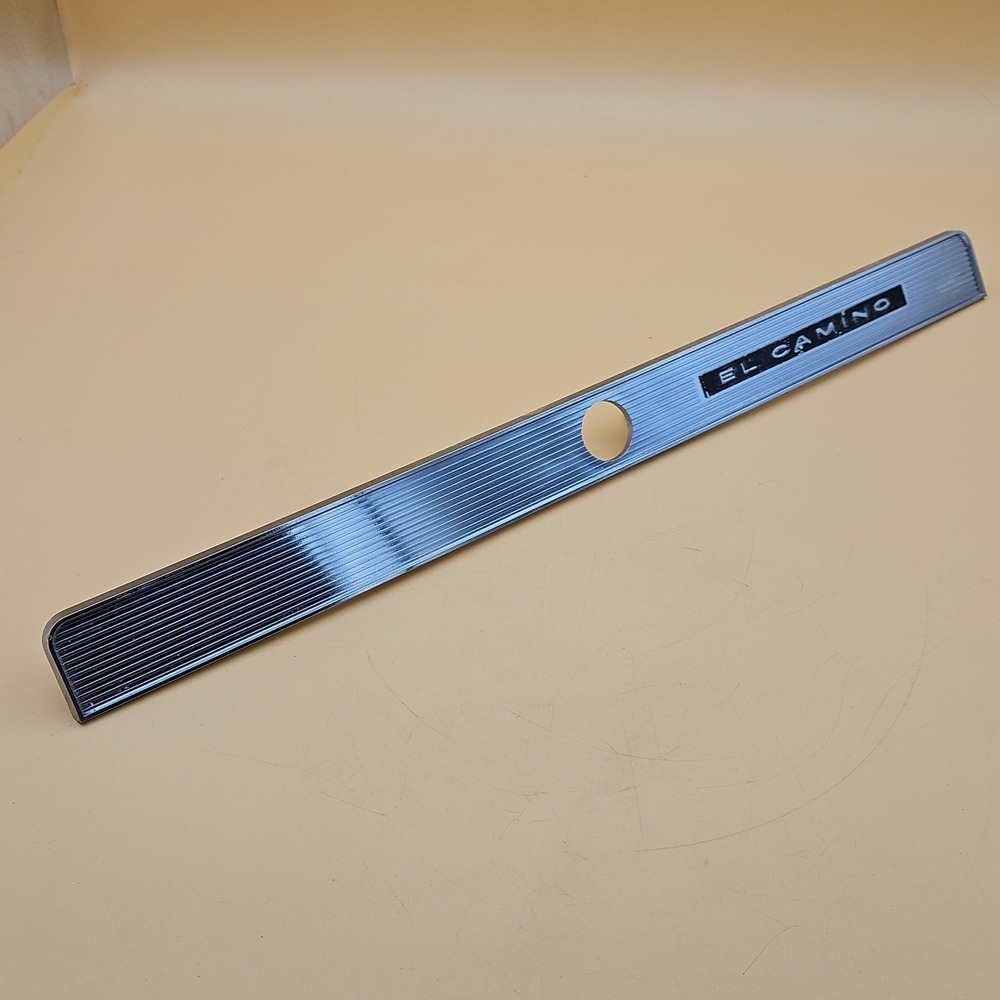 Vintage 1964 Chevrolet El Camino Chrome Glove Box Trim Emblem Genuine OEM